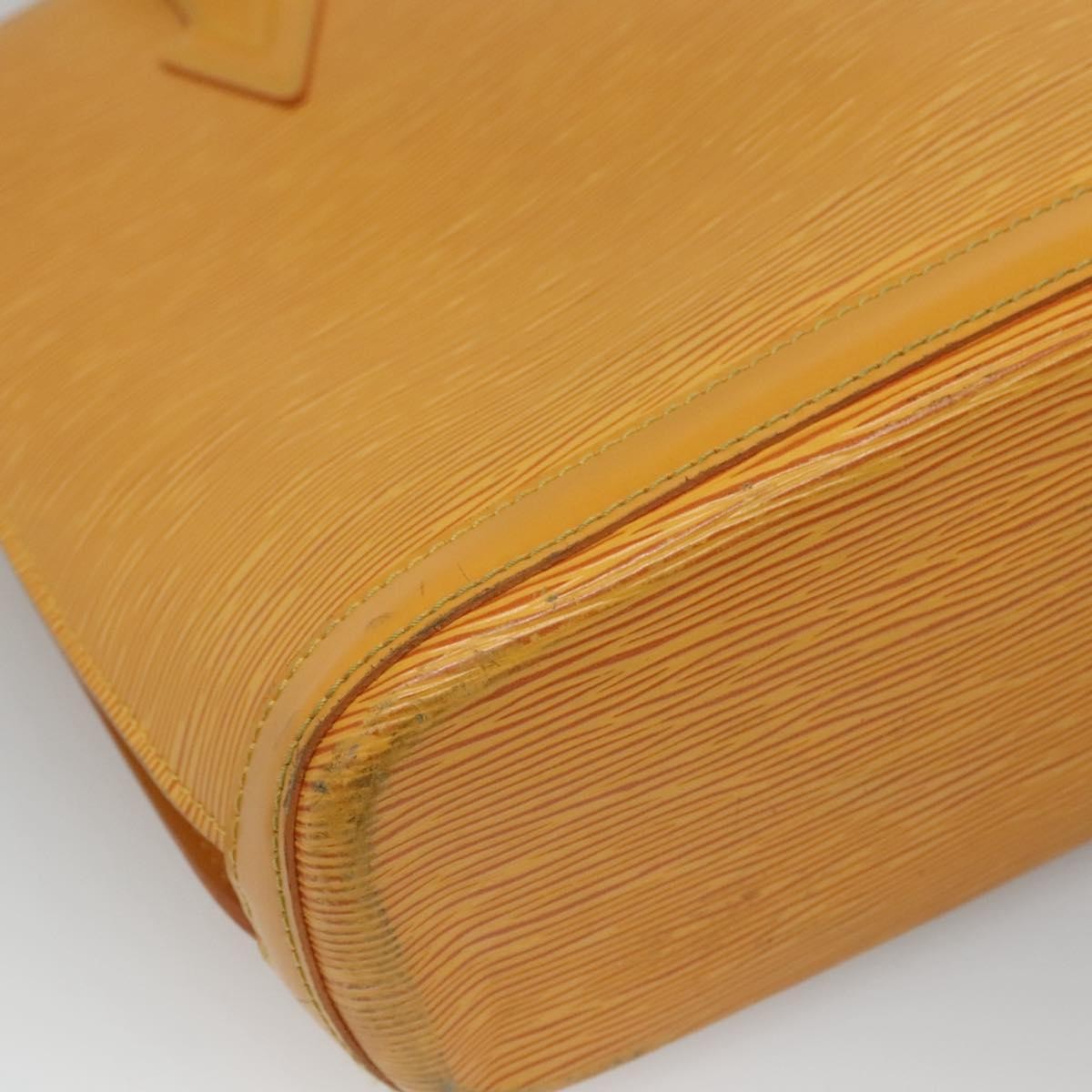 Louis Vuitton Lussac Handbag Epi Leather Yellow Leather Shoulder Bag Bag (Pre-Owned)