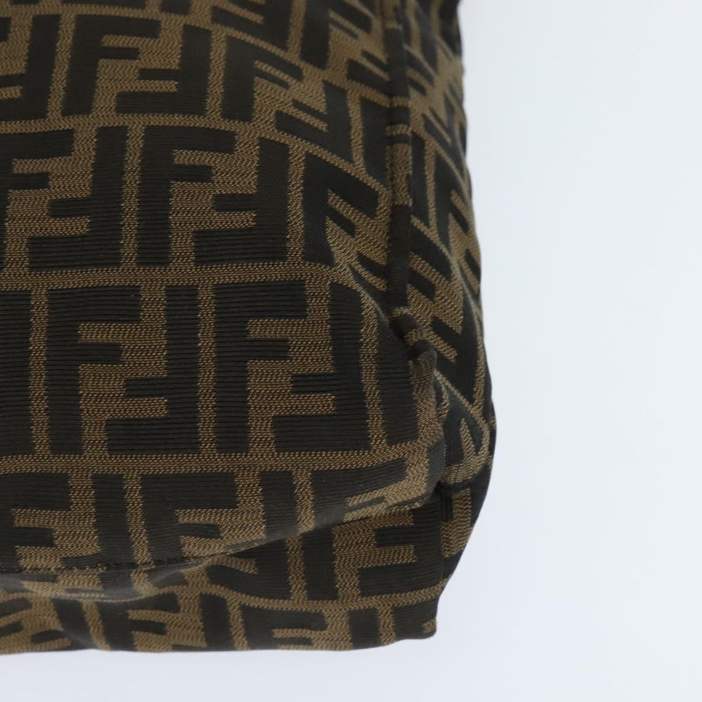 Fendi Open Shopping Tote Zucca Canvas Brown Canvas Tote Bag Bag (Pre-Owned)