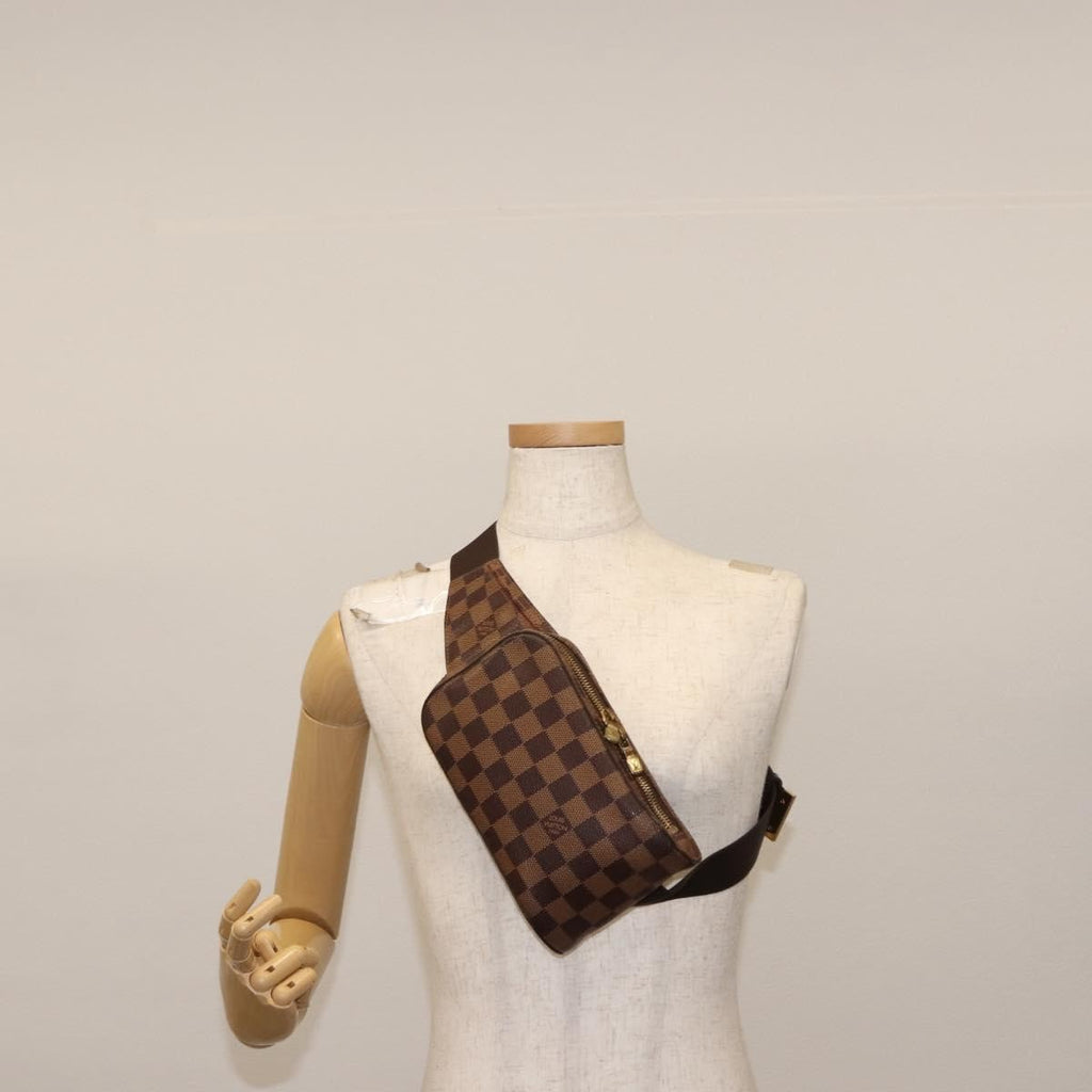 Louis Vuitton Geronimos Waist Bag Damier Brown Canvas Shoulder Bag Bag (Pre-Owned)