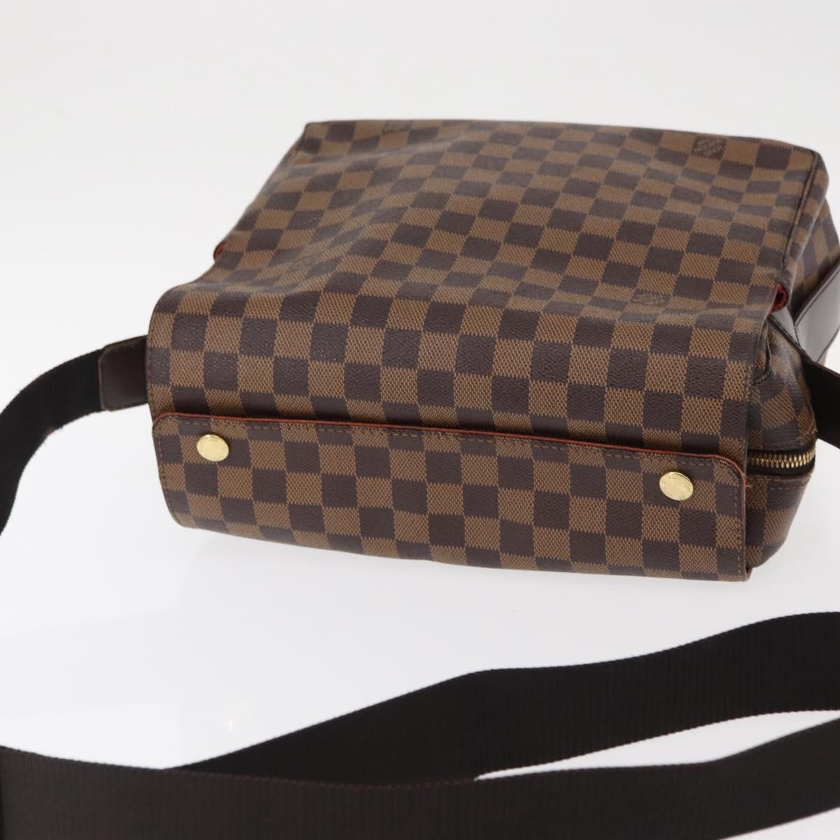 Louis Vuitton Naviglio Handbag Damier Brown Canvas Shoulder Bag Bag (Pre-Owned)