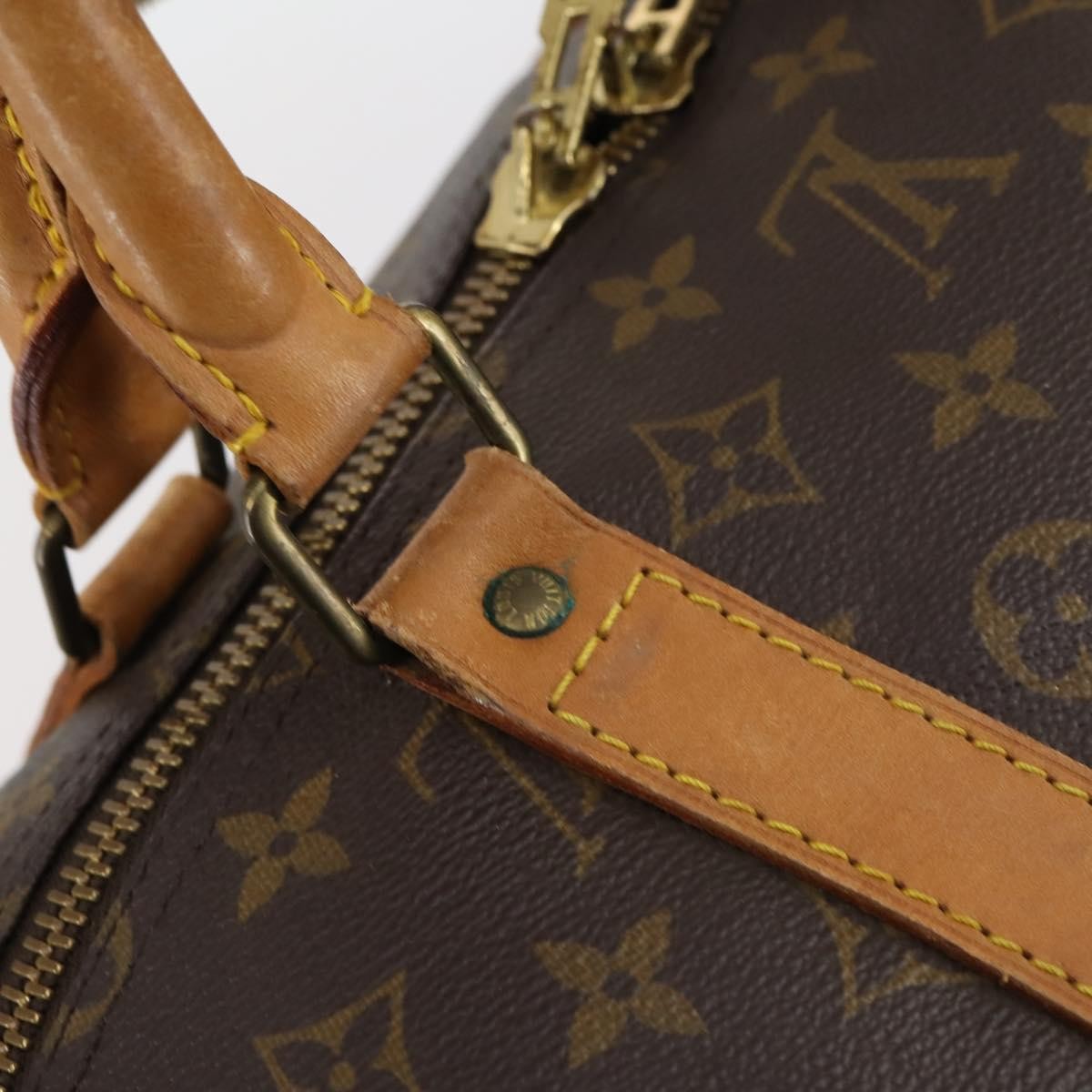 Louis Vuitton Keepall Bag Monogram Canvas Brown Canvas Travel Bag Bag (Pre-Owned)