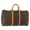 Louis Vuitton Keepall Bag Monogram Canvas Brown Canvas Travel Bag Bag (Pre-Owned)