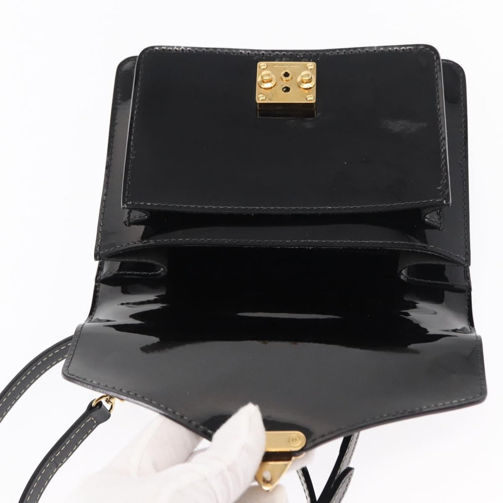 Louis Vuitton Monceau Handbag Vernis Black Patent_Leather Handbag (Pre-Owned)