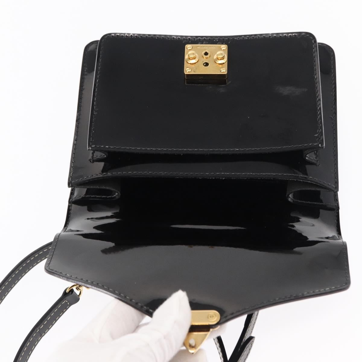 Louis Vuitton Monceau Handbag Vernis Black Patent_Leather Handbag (Pre-Owned)
