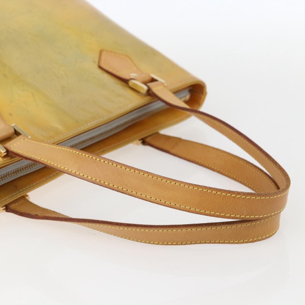 Louis Vuitton Houston Handbag Monogram Vernis Beige Patent_Leather Tote Bag Bag (Pre-Owned)