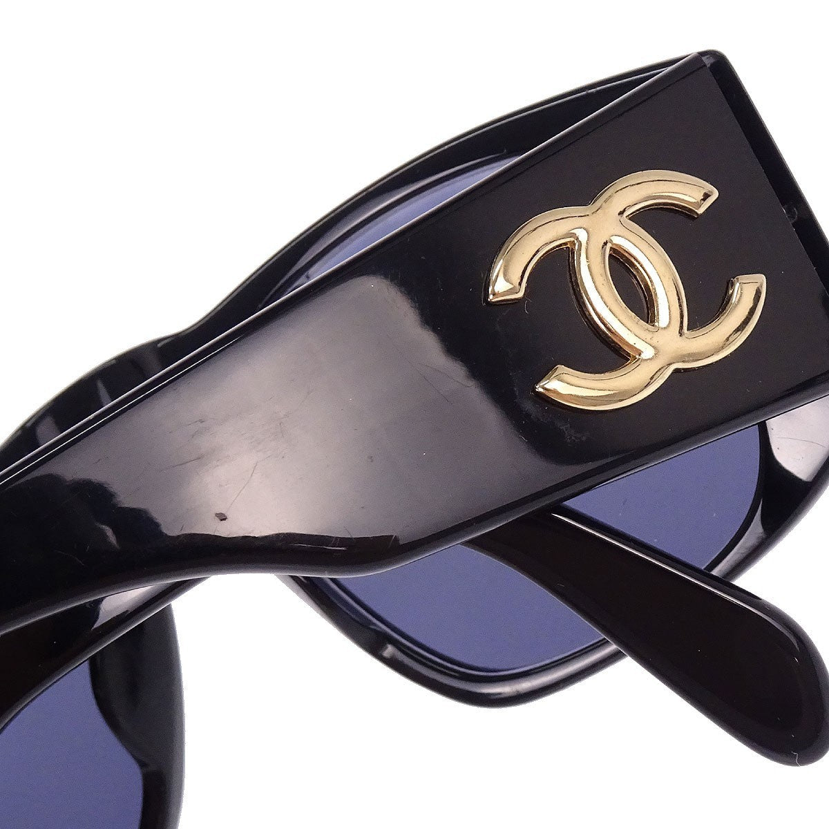 Chanel Logo Cc Sunglasses Plastic Black Plastic Sunglasse Accessory (Pre-Owned)