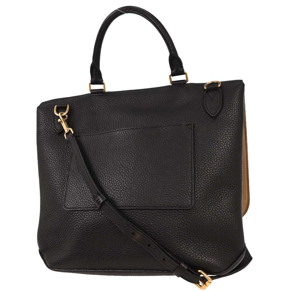 Louis Vuitton Volta Handbag Leather Black Leather Handbag (Pre-Owned)