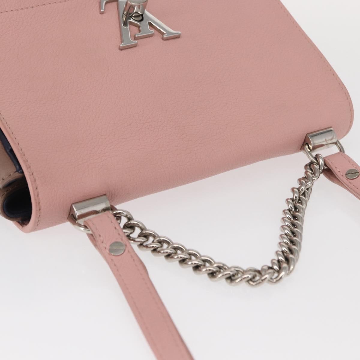 Louis Vuitton Lockme Ii Handbag Leather Pink Leather Shoulder Bag Bag (Pre-Owned)