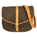 Louis Vuitton Saumur Handbag Monogram Canvas Brown Canvas Shoulder Bag Bag (Pre-Owned)