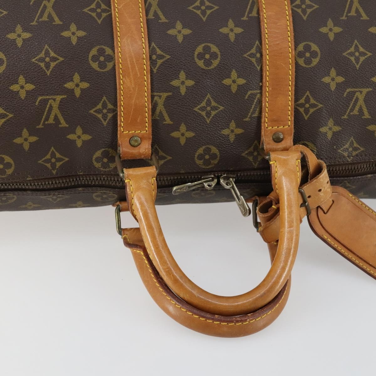 Louis Vuitton Keepall Bag Monogram Canvas Brown Canvas Travel Bag Bag (Pre-Owned)