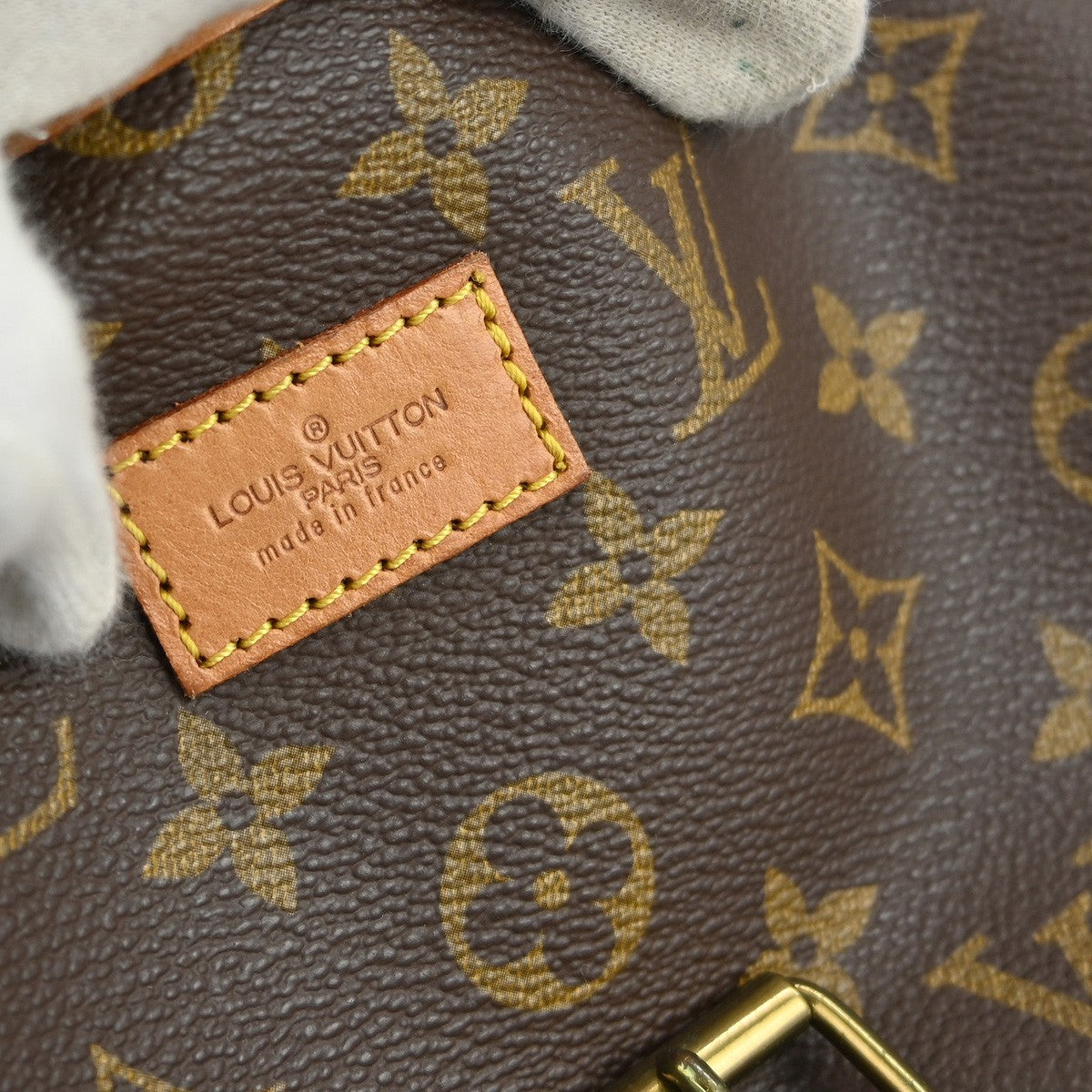 Louis Vuitton Saumur Handbag Monogram Canvas Brown Canvas Shoulder Bag Bag (Pre-Owned)