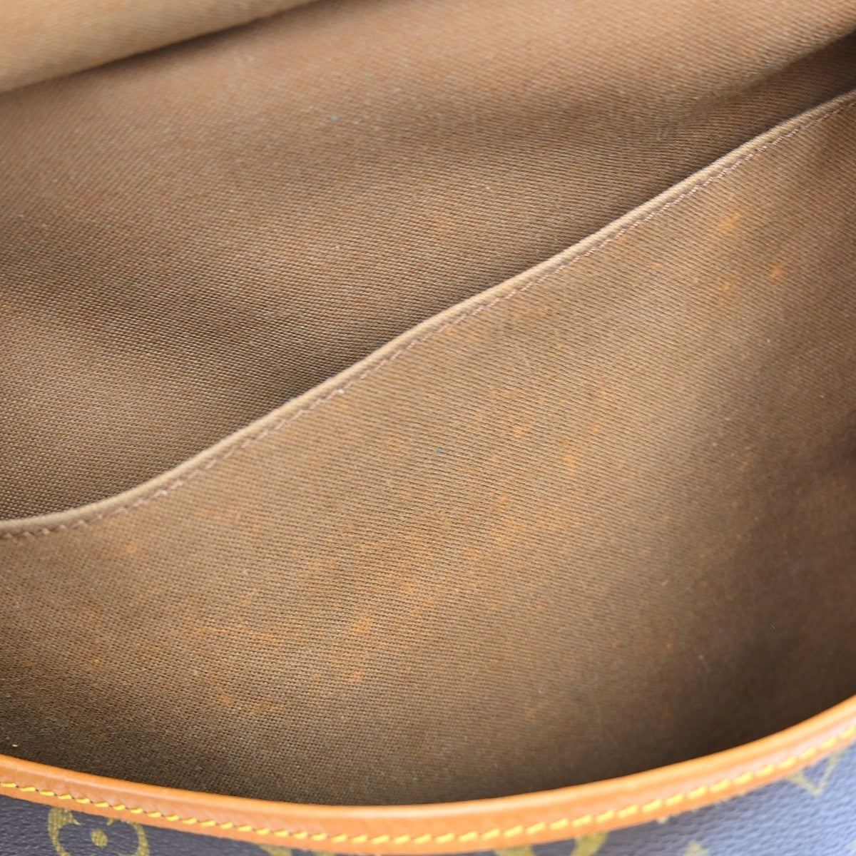 Louis Vuitton Saumur Handbag Monogram Canvas Brown Canvas Shoulder Bag Bag (Pre-Owned)