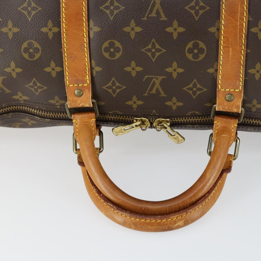 Louis Vuitton Keepall Bag Monogram Canvas Brown Canvas Travel Bag Bag (Pre-Owned)