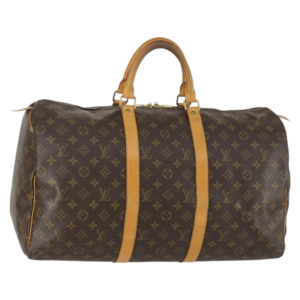 Louis Vuitton Keepall Bag Monogram Canvas Brown Canvas Travel Bag Bag (Pre-Owned)
