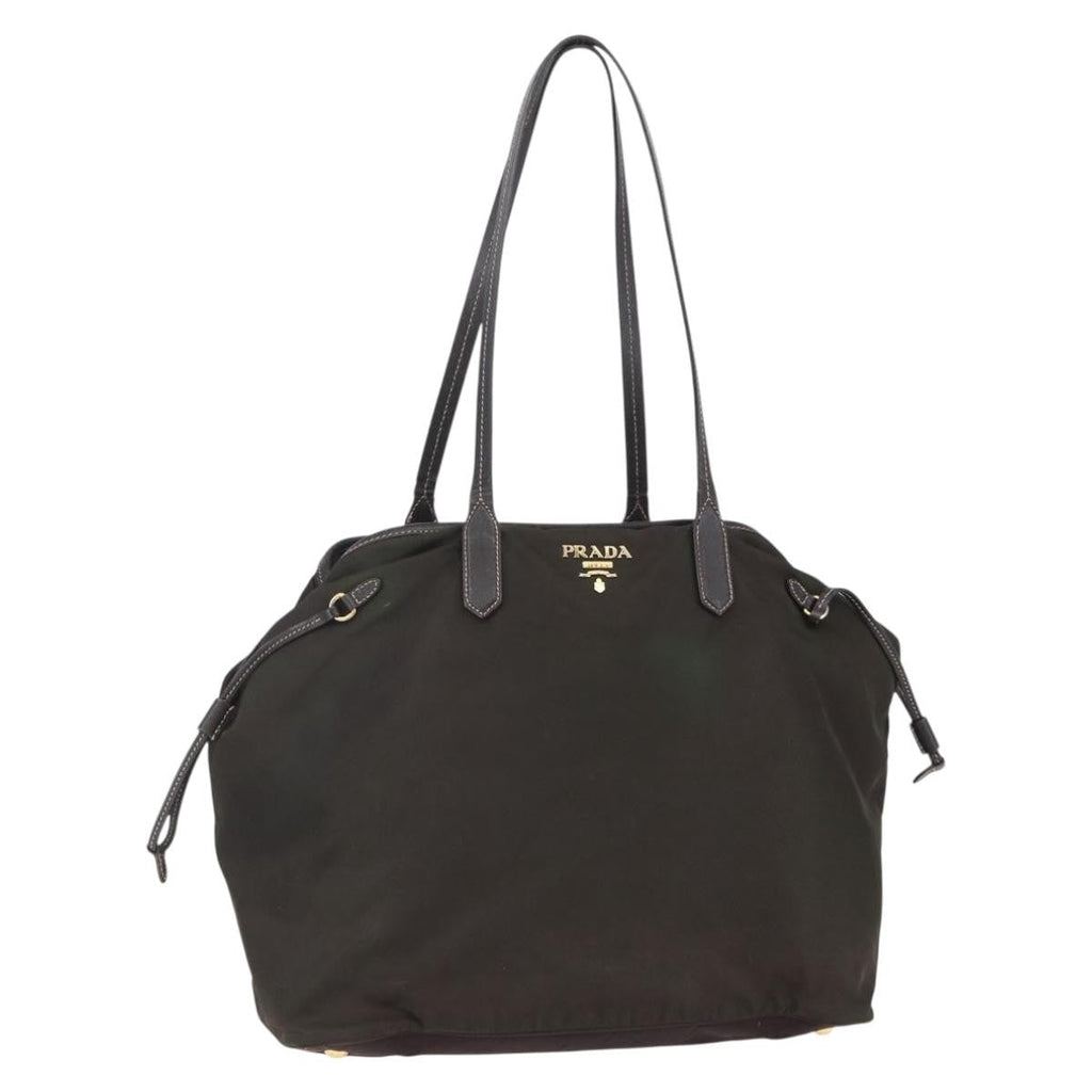 Prada Open Tote Tessuto Khaki Nylon Tote Bag Bag (Pre-Owned)