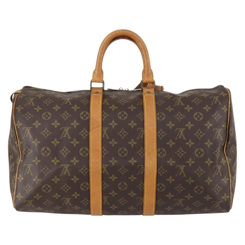 Louis Vuitton Keepall Bag Monogram Canvas Brown Canvas Travel Bag Bag (Pre-Owned)