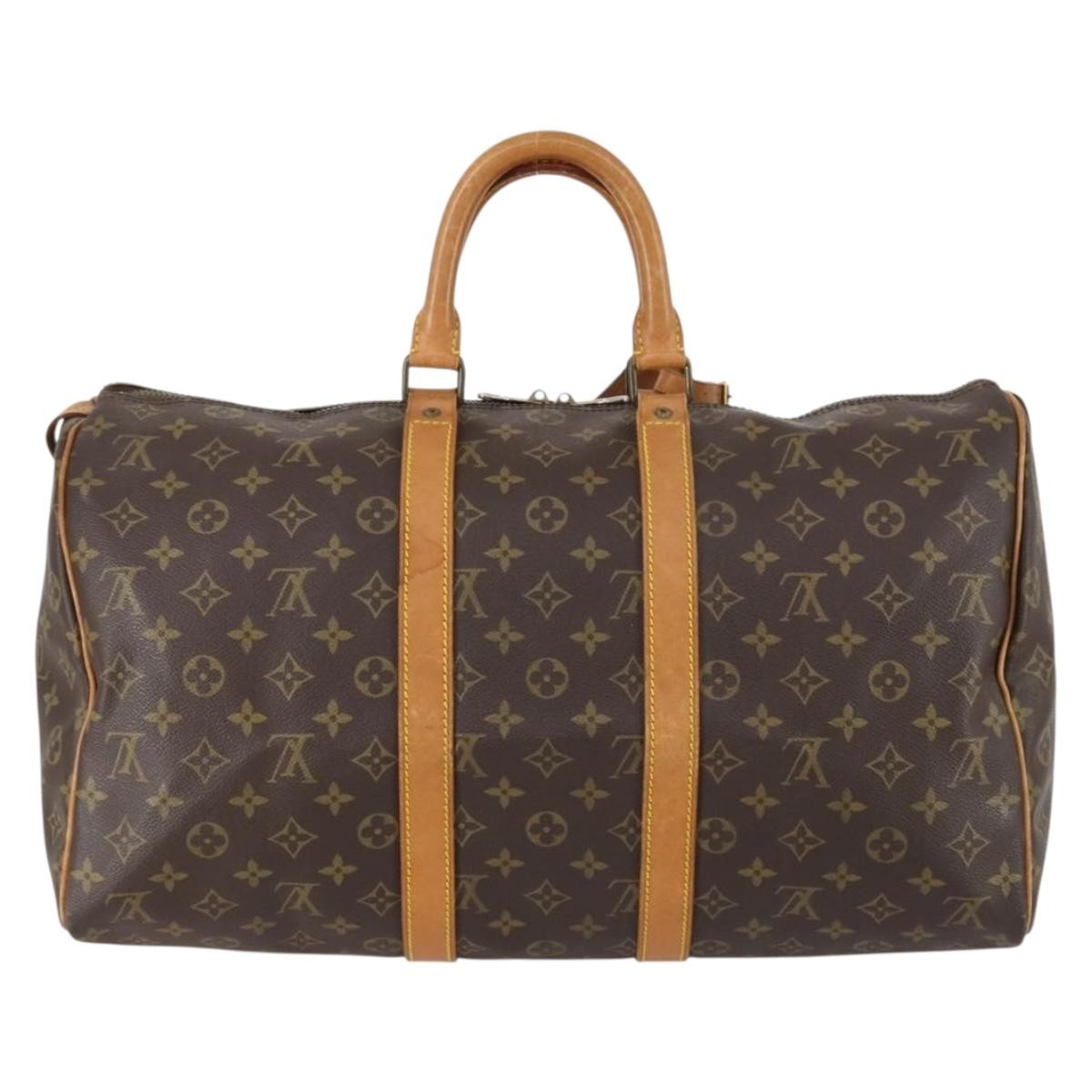 Louis Vuitton Keepall Bag Monogram Canvas Brown Canvas Travel Bag Bag (Pre-Owned)