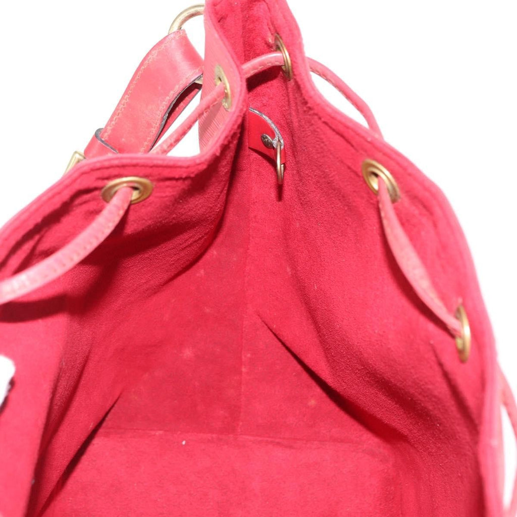 Louis Vuitton Petit Noe Handbag Epi Leather Red Leather Shoulder Bag Bag (Pre-Owned)