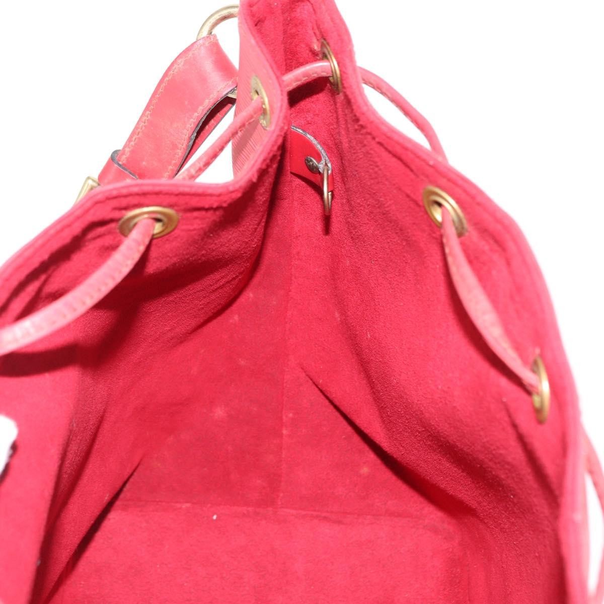Louis Vuitton Petit Noe Handbag Epi Leather Red Leather Shoulder Bag Bag (Pre-Owned)