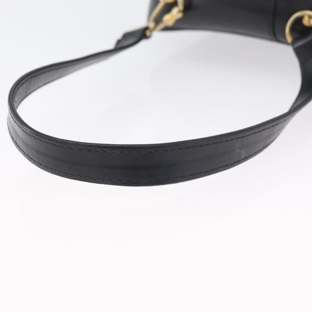 Gucci Vintage Clutch Bag Leather Black Leather Clutche & Pouche Bag (Pre-Owned)