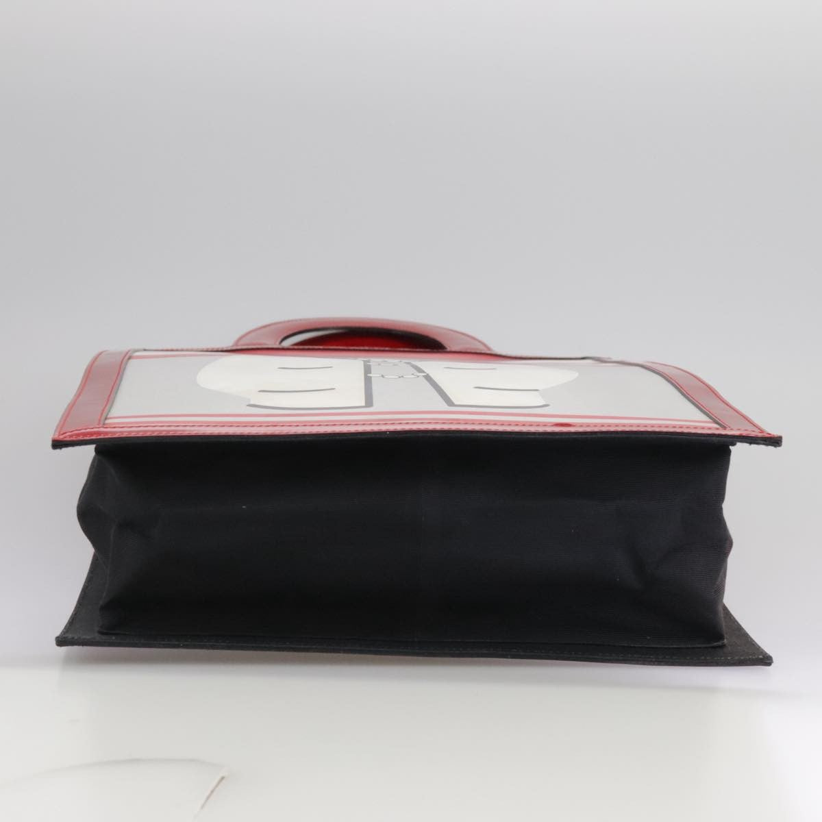 Chanel Vintage Portrait Tote Printed Leather And Quilted Patent Red Leather Tote Bag Bag (Pre-Owned)