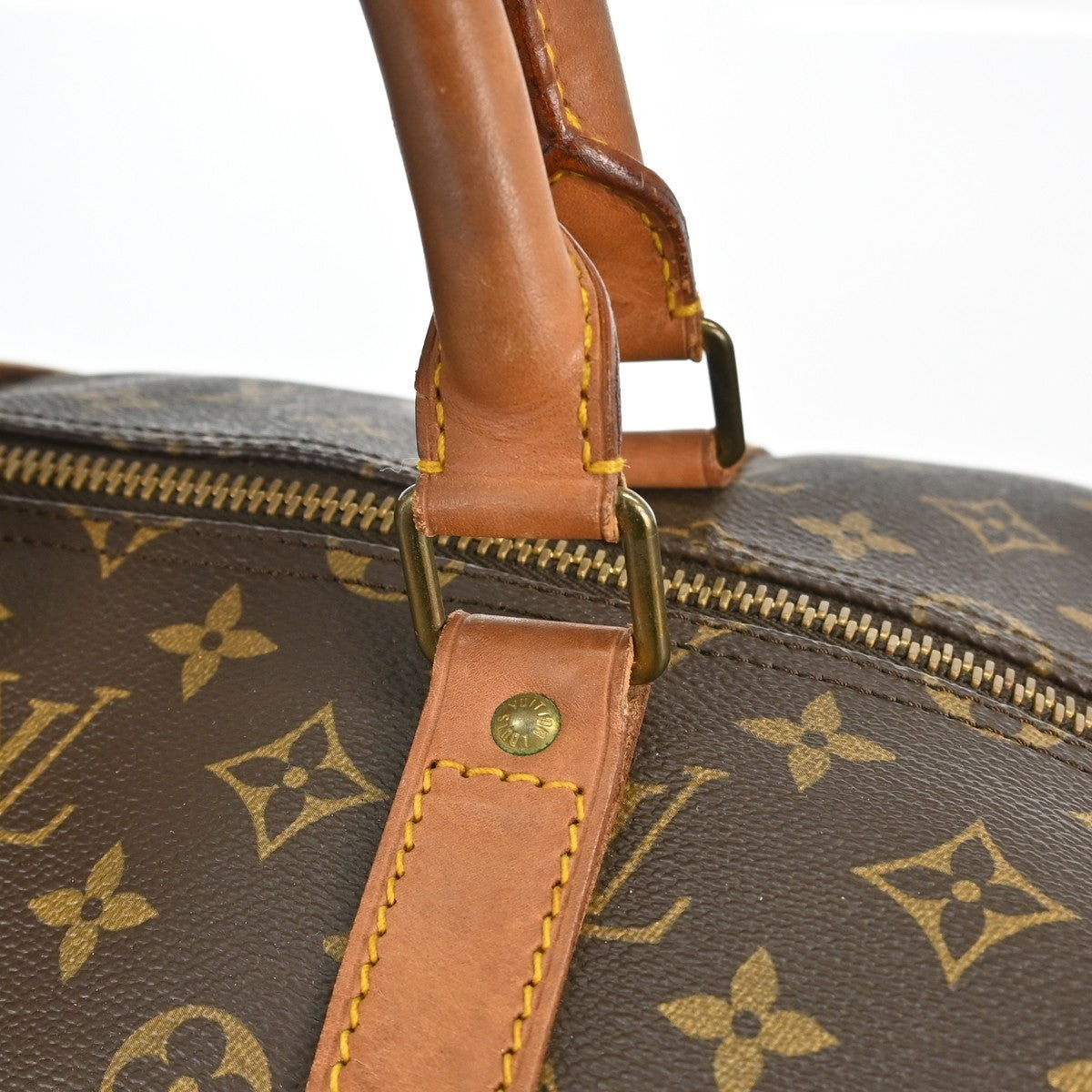 Louis Vuitton Keepall Bag Monogram Canvas Brown Canvas Travel Bag Bag (Pre-Owned)