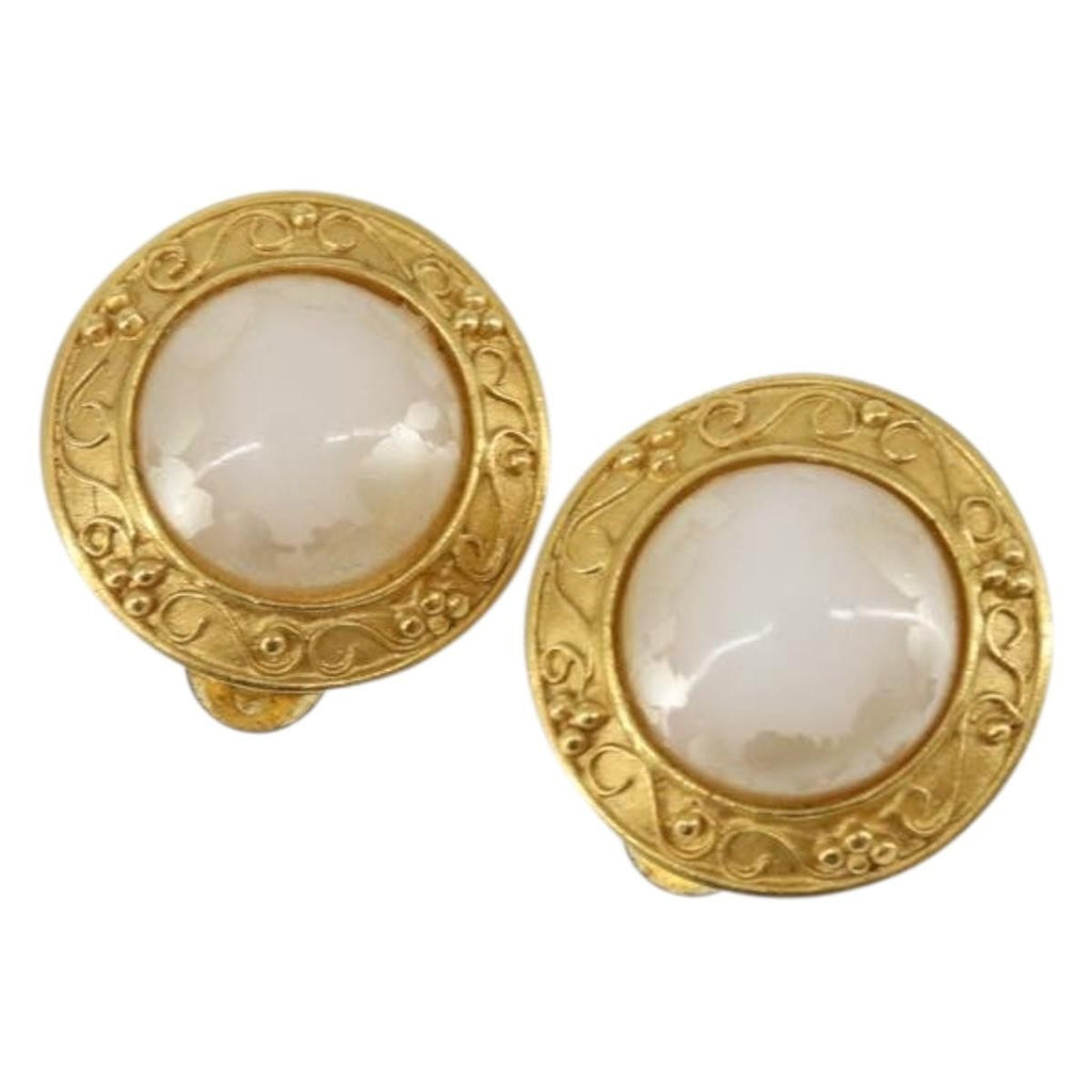 Chanel Vintage Earring Metal Gold Metal Earrings Jewelry (Pre-Owned)