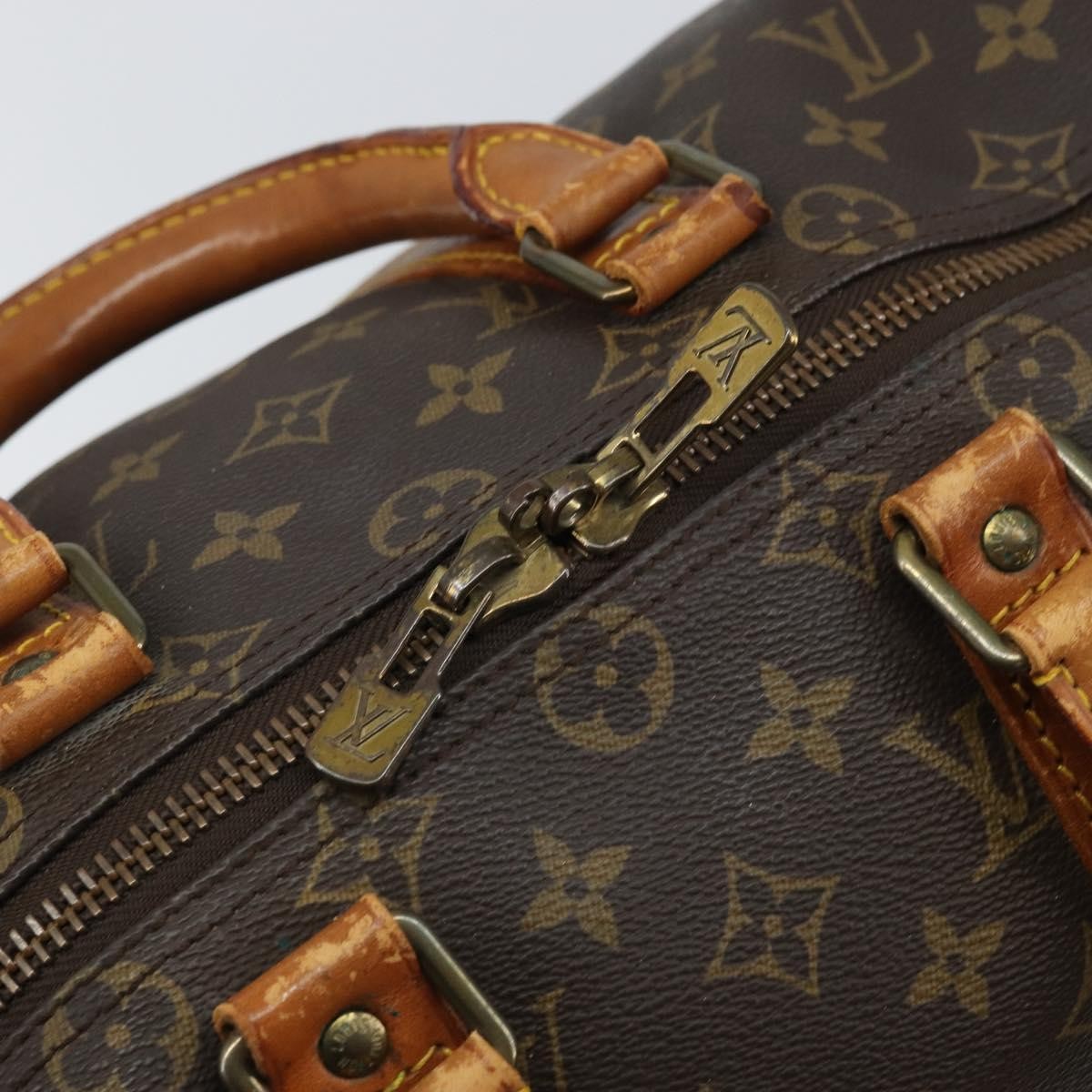 Louis Vuitton Keepall Bag Monogram Canvas Brown Canvas Travel Bag Bag (Pre-Owned)