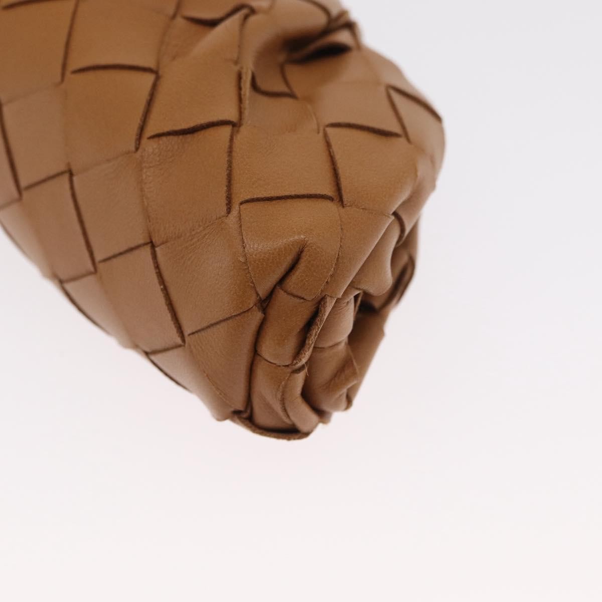 Bottega Veneta The Pouch Coin Purse Intrecciato Nappa Brown Leather Clutche & Pouche Bag (Pre-Owned)