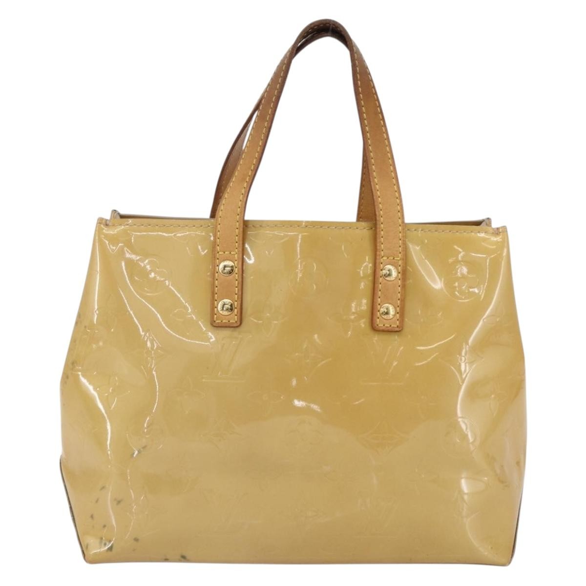 Louis Vuitton Reade Handbag Monogram Vernis Beige Patent_Leather Handbag (Pre-Owned)