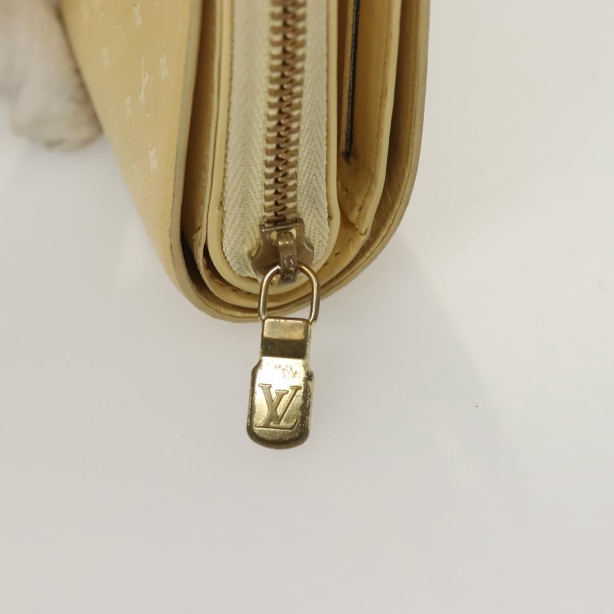 Louis Vuitton Lou Wallet Nanogram Leather Beige Leather Wallets Accessory (Pre-Owned)