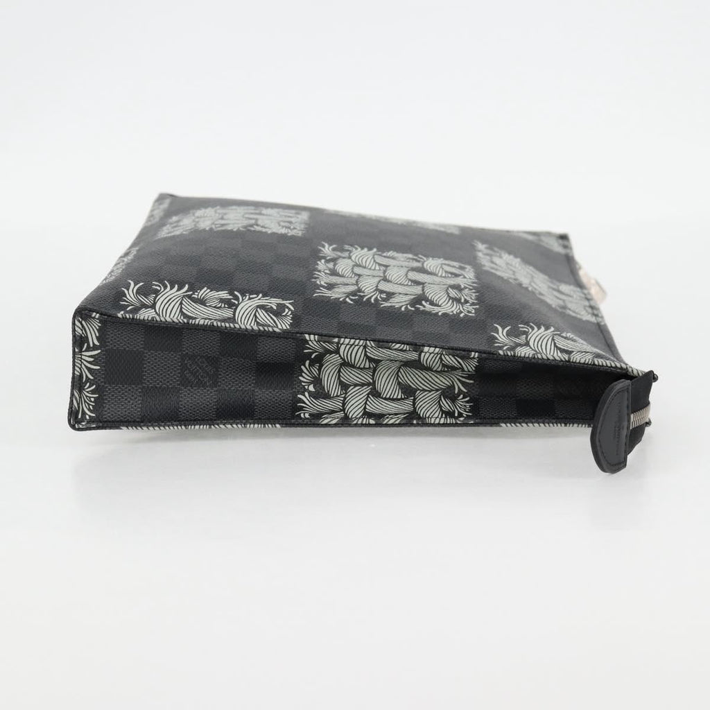 Louis Vuitton Pochette Voyage Limited Edition Nemeth Damier Graphite Black Canvas Clutche & Pouche Bag (Pre-Owned)