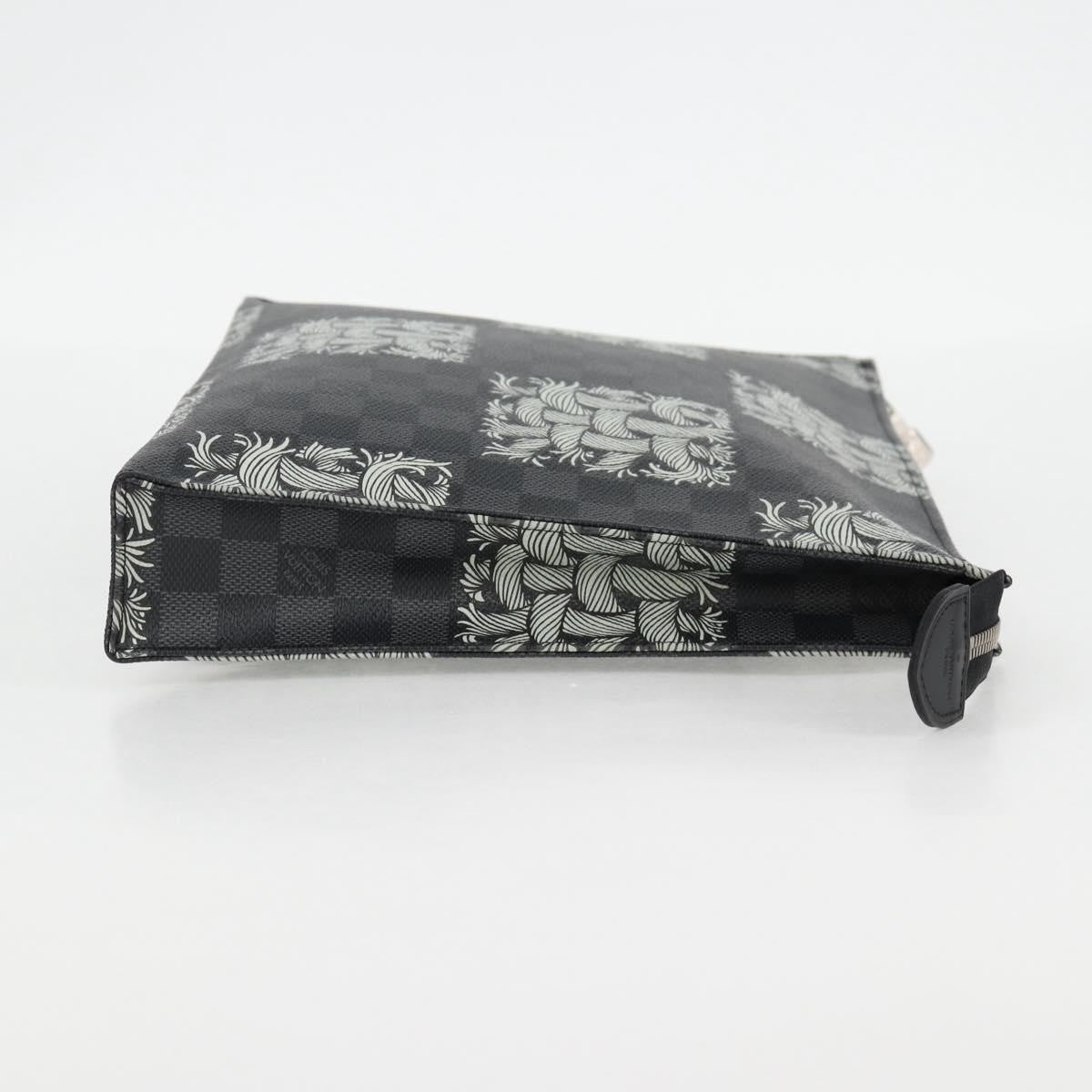 Louis Vuitton Pochette Voyage Limited Edition Nemeth Damier Graphite Black Canvas Clutche & Pouche Bag (Pre-Owned)