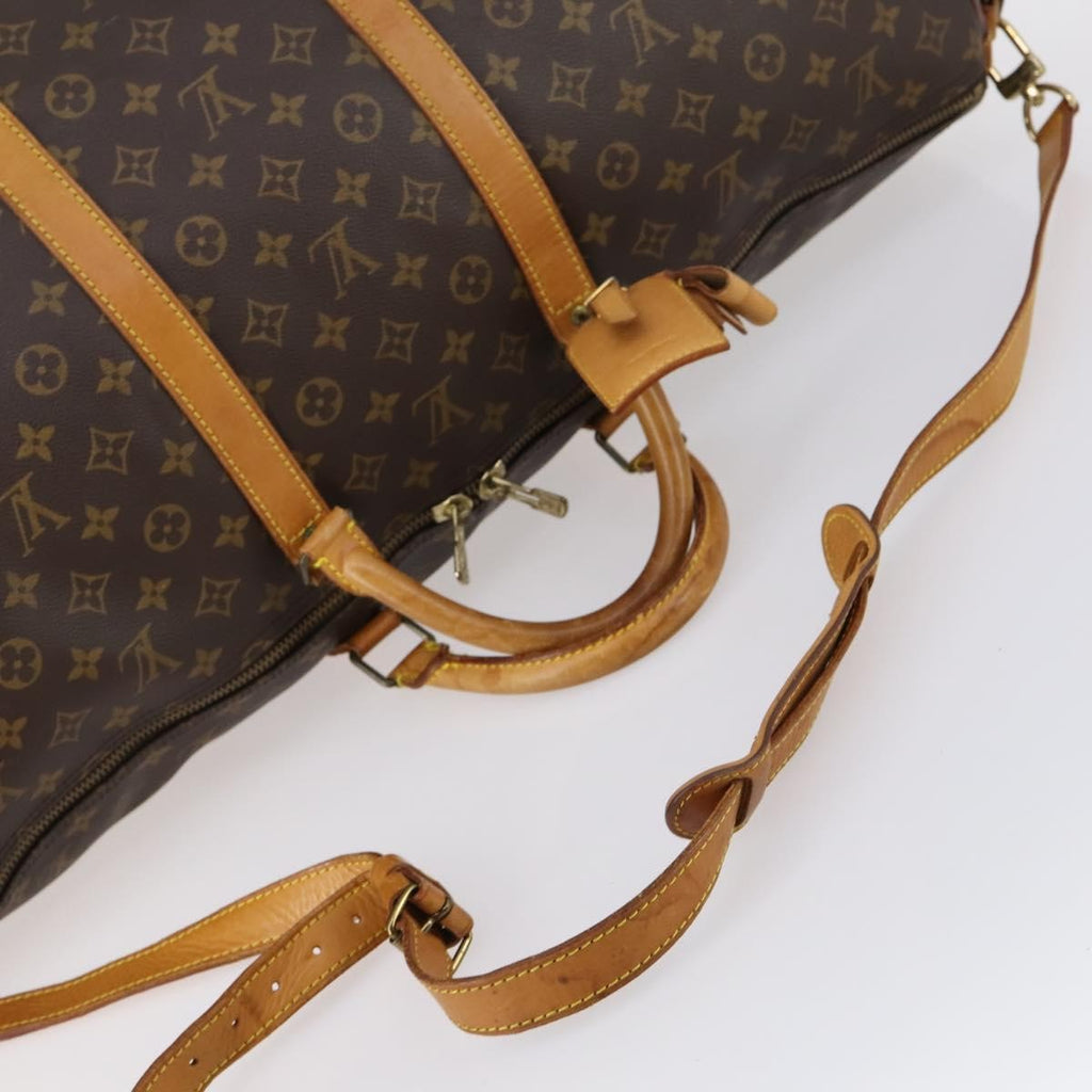 Louis Vuitton Keepall Bandouliere Bag Monogram Canvas Brown Canvas Travel Bag Bag (Pre-Owned)