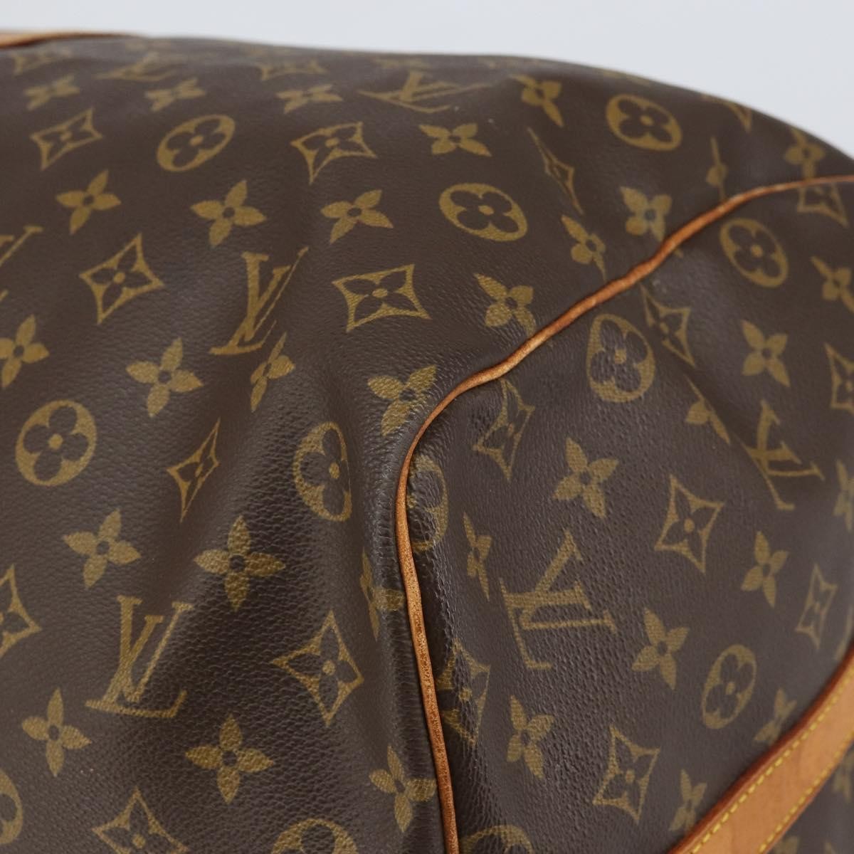 Louis Vuitton Keepall Bandouliere Bag Monogram Canvas Brown Canvas Travel Bag Bag (Pre-Owned)