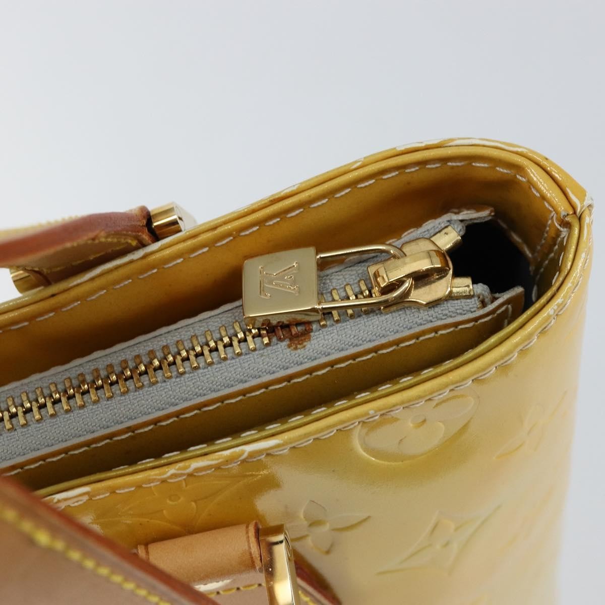 Louis Vuitton Houston Handbag Monogram Vernis Yellow Patent_Leather Tote Bag Bag (Pre-Owned)