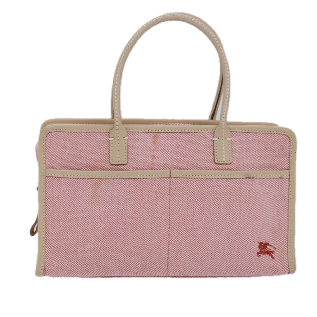 Burberry Blue Label Handbag Canvas Pink Canvas Handbag (Pre-Owned)