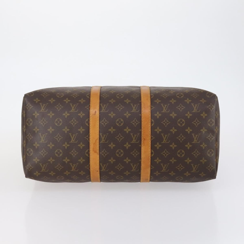 Louis Vuitton Keepall Bag Monogram Canvas Brown Canvas Travel Bag Bag (Pre-Owned)