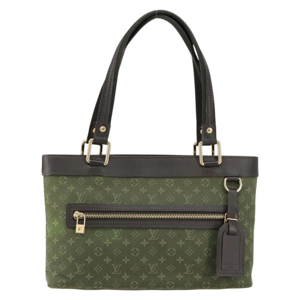 Louis Vuitton Lucille Handbag Mini Lin Khaki Canvas Handbag (Pre-Owned)