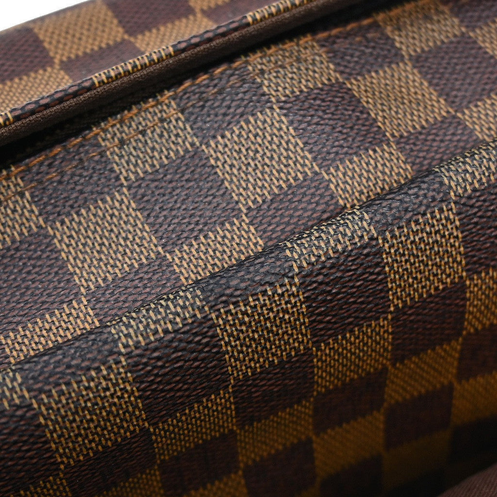 Louis Vuitton Naviglio Handbag Damier Brown Canvas Shoulder Bag Bag (Pre-Owned)