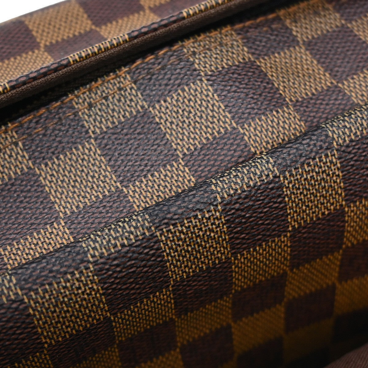 Louis Vuitton Naviglio Handbag Damier Brown Canvas Shoulder Bag Bag (Pre-Owned)