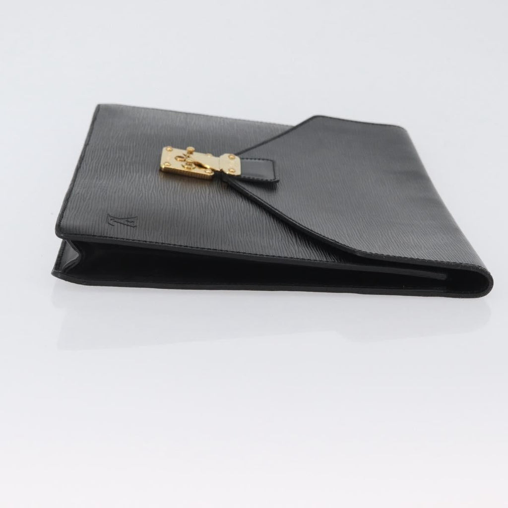 Louis Vuitton Porte-Documents Senateur Bag Epi Leather Black Leather Briefcase Bag (Pre-Owned)