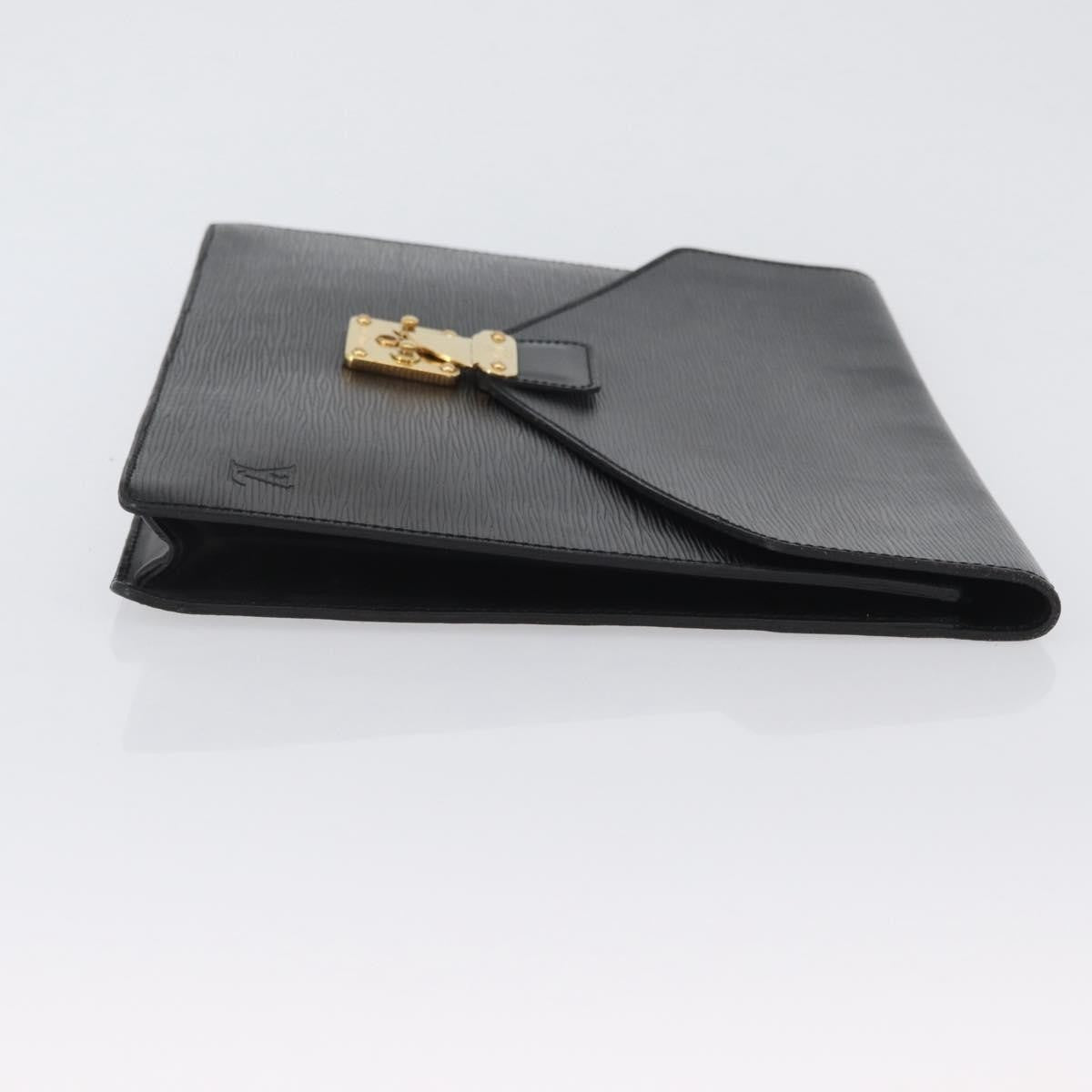 Louis Vuitton Porte-Documents Senateur Bag Epi Leather Black Leather Briefcase Bag (Pre-Owned)