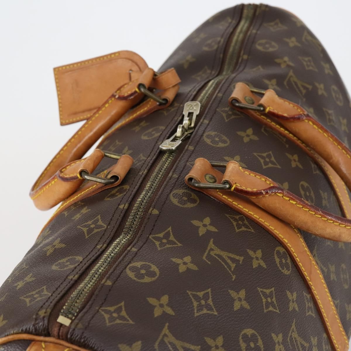 Louis Vuitton Keepall Bag Monogram Canvas Brown Canvas Travel Bag Bag (Pre-Owned)