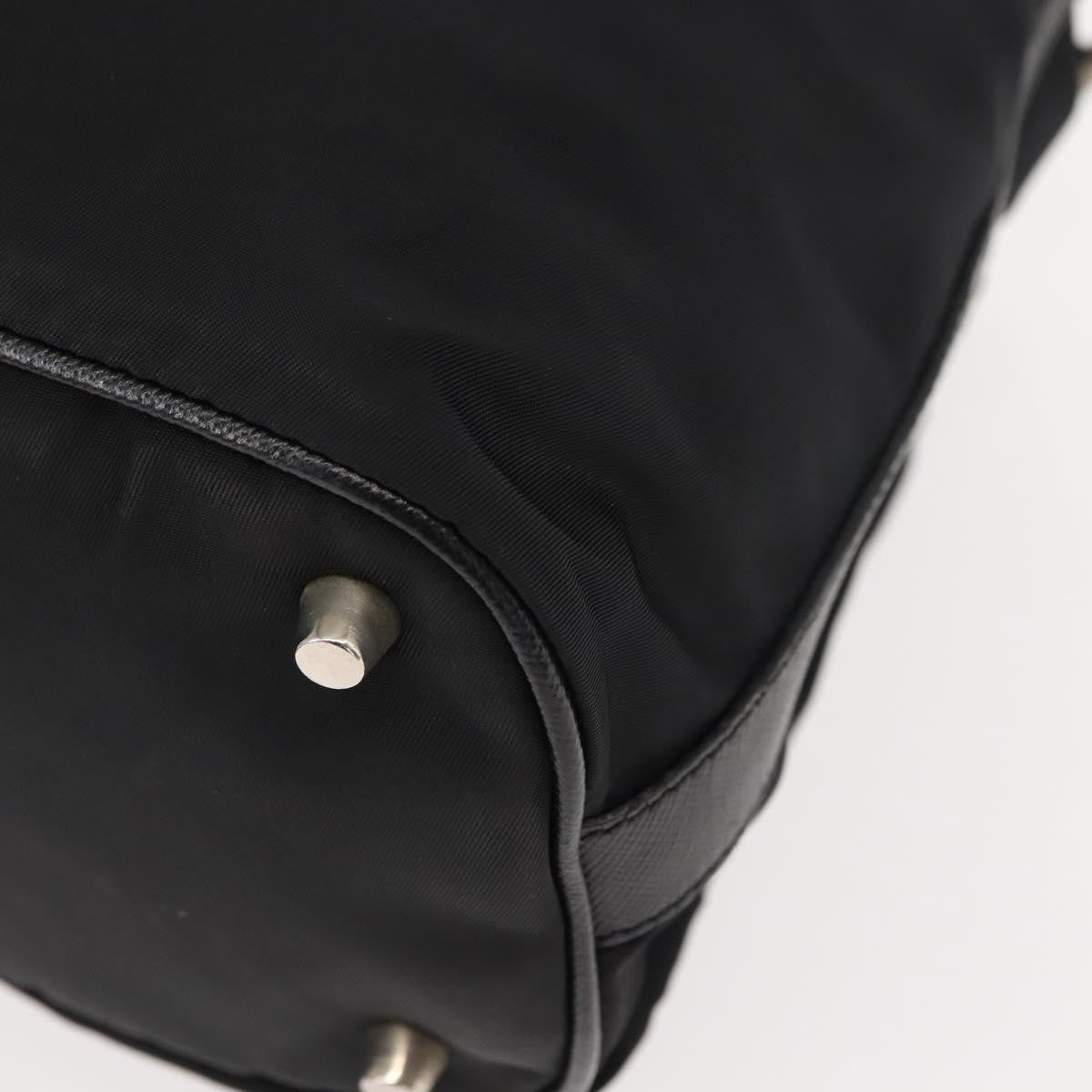 Prada Double Pocket Drawstring Shoulder Bag Tessuto Black Nylon Shoulder Bag Bag (Pre-Owned)