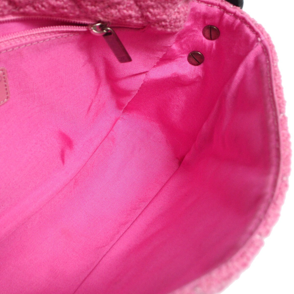 Chanel Easy Reissue Messenger Flap Bag Quilted Tweed Pink Tweed Shoulder Bag Bag (Pre-Owned)