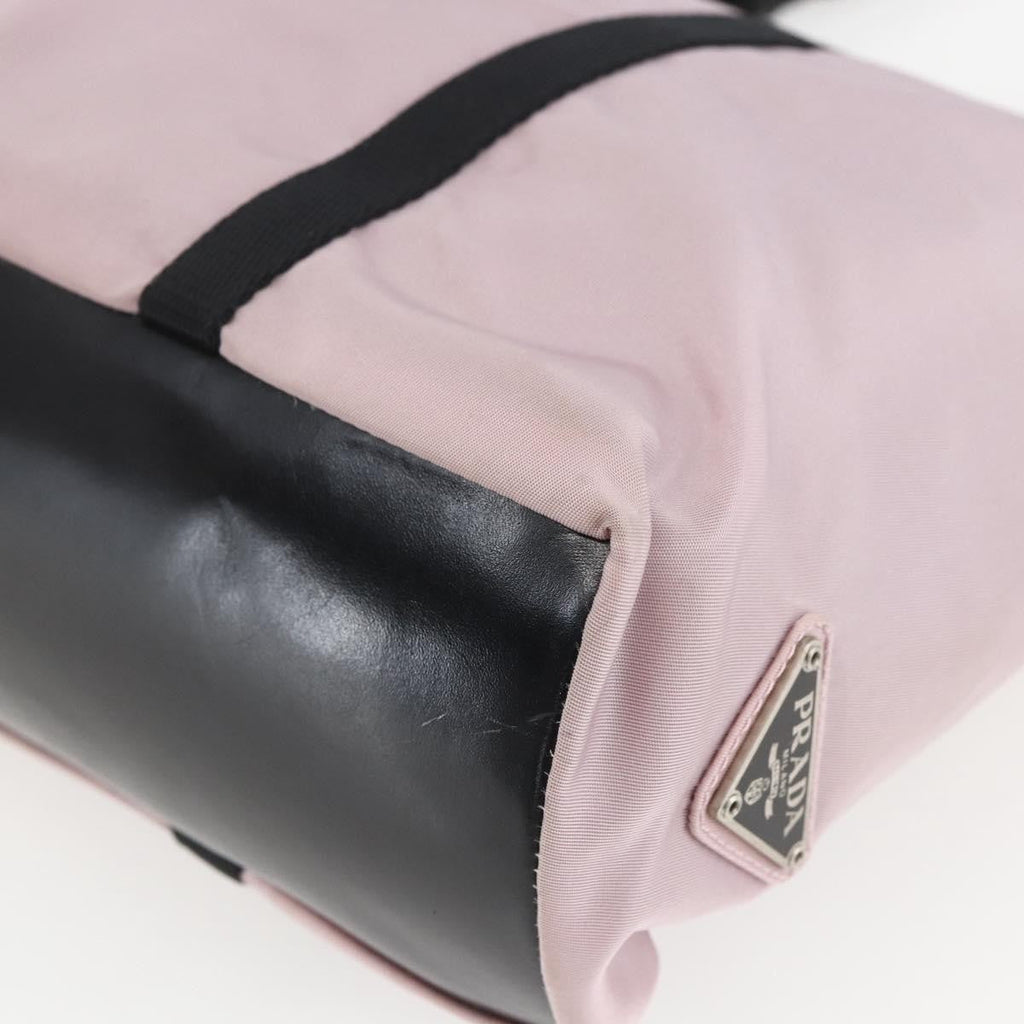 Prada Vintage Tote Tessuto Pink Nylon Tote Bag Bag (Pre-Owned)