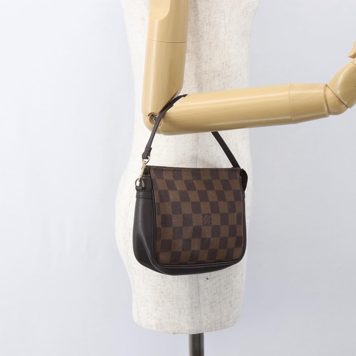 Louis Vuitton Trousse Make Up Bag Damier Canvas Brown Canvas Clutche & Pouche Bag (Pre-Owned)
