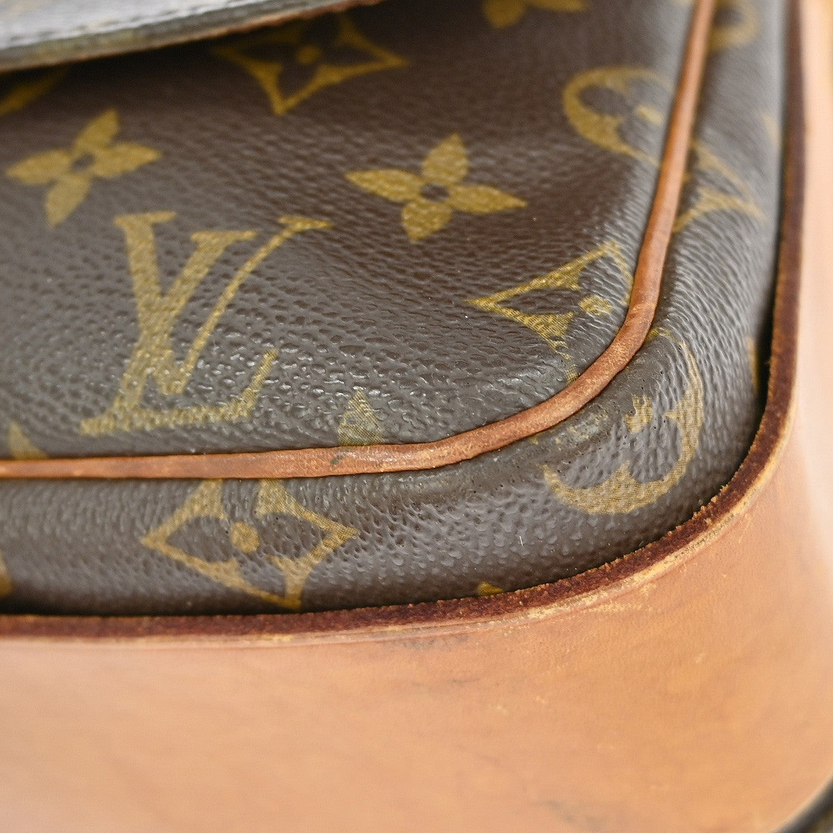 Louis Vuitton Cartouchiere Handbag Monogram Canvas Brown Canvas Shoulder Bag Bag (Pre-Owned)