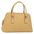 Prada Cuir Promenade Bag Saffiano Leather Beige Leather Handbag (Pre-Owned)